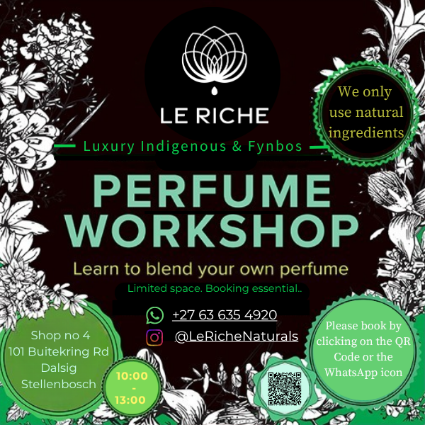 Luxury Indigenous and Fynbos Perfume Workshop